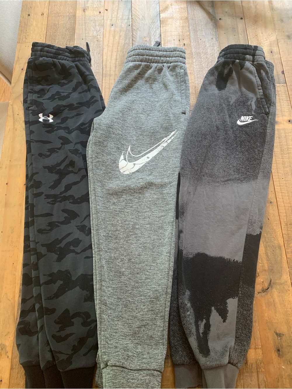 Nike Boys Gray & Black Logo Jogger Pants Trio